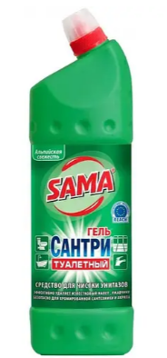 САНТРІ Засіб для чищення унітазів гель  "Альпійська свіжість", 1000мл
