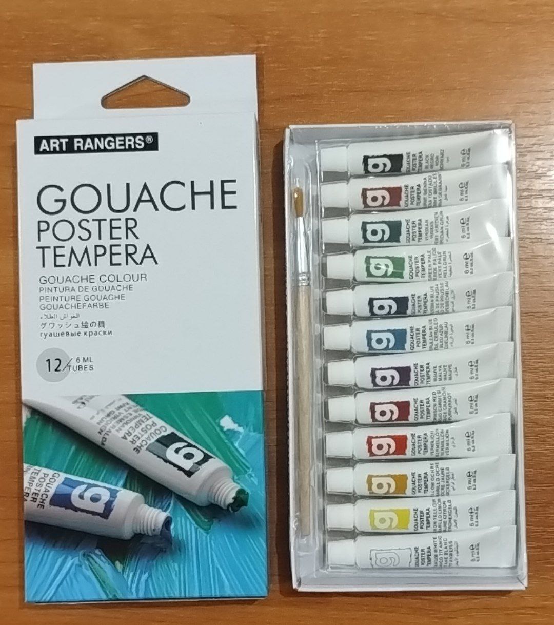 Фарби Гуашь "Art ranger" пласт туб, 12кол*6мл, PG31.12006