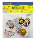 Наліпки EVA кольрові, 5гр. Слоники та тигри 11106