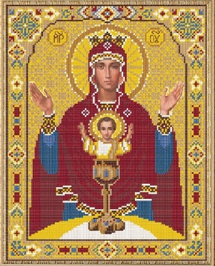 Схема вышивки бисером Икона