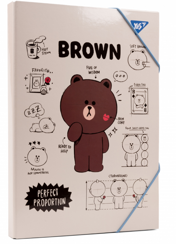 Папка для праці YES картонна A4 Line friends  500232