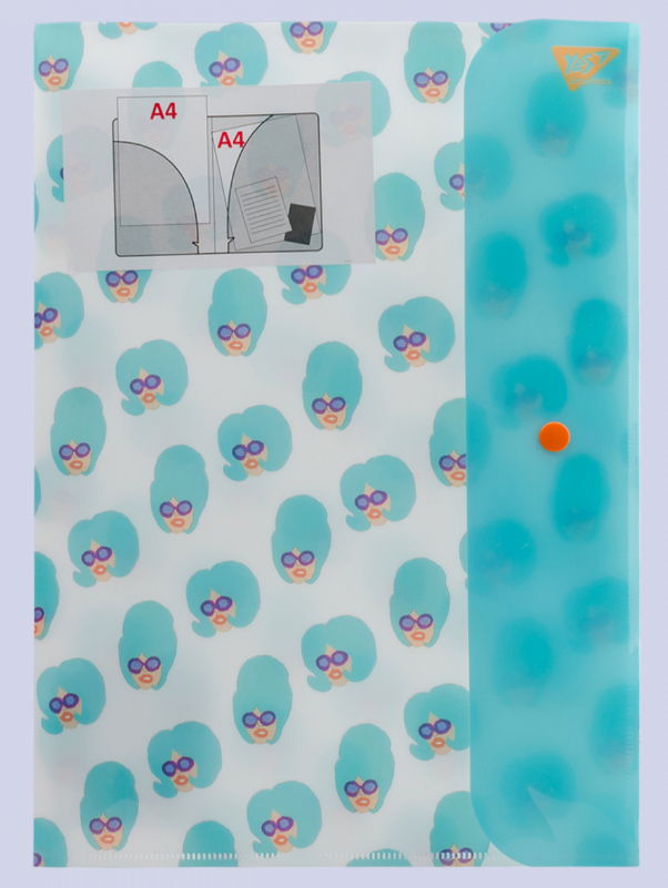 Папка-органайзер YES на кнопці А4 Fancy, 3 від., 2 карм 491743