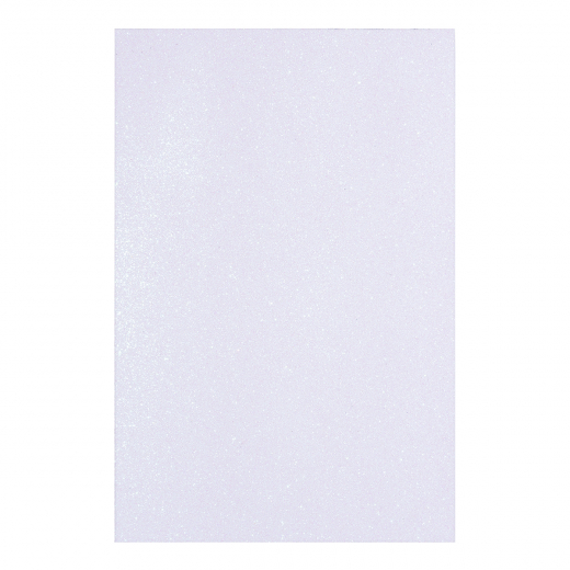 Фоаміран ЕВА білий з глітером, з клейовим шаром, 200*300 мм, товщиною 1,7 мм 1 арк