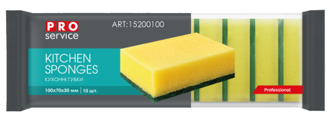 Губка кухонна, 10штуп (46штящ)  PRO SERVICE