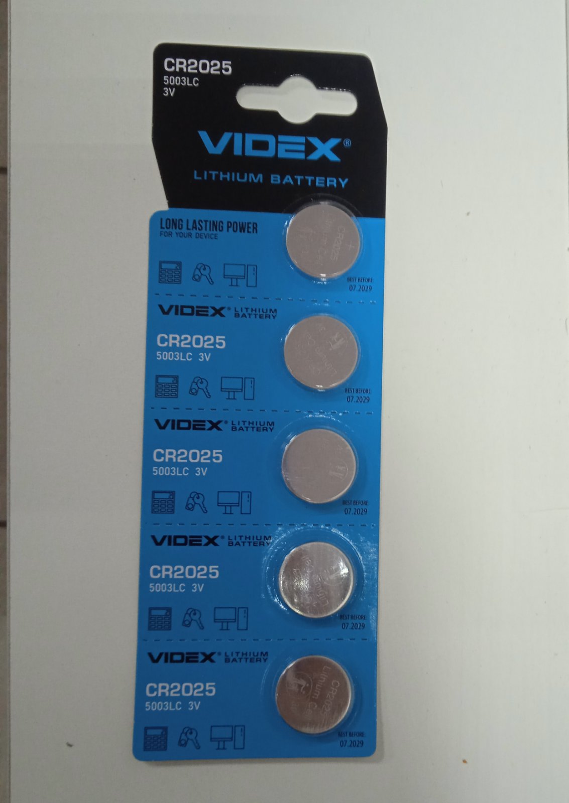 Батарейки Videx 2025 бат 3 V 1 шт