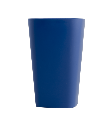 Стакан пластиковий для письмового приладдя (для творчості), квадратний, синій