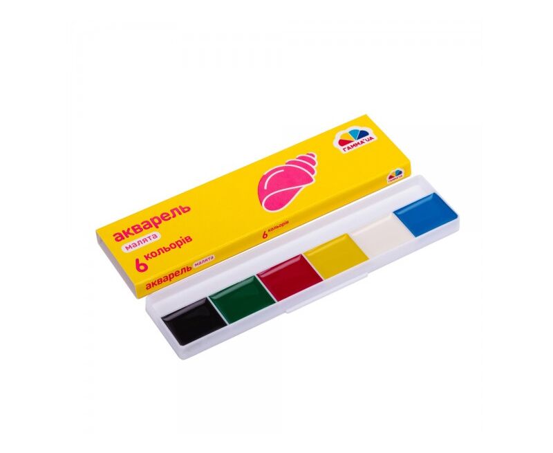 Акварель "Гама" 6 кол., Малята