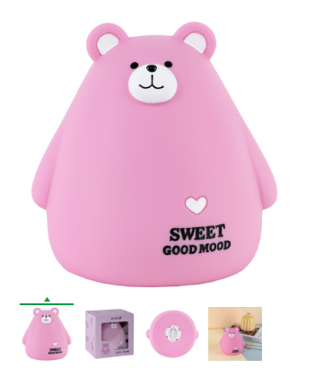 Скарбничка Kite Pink Bear, матеріал: пластик K25-498-7
