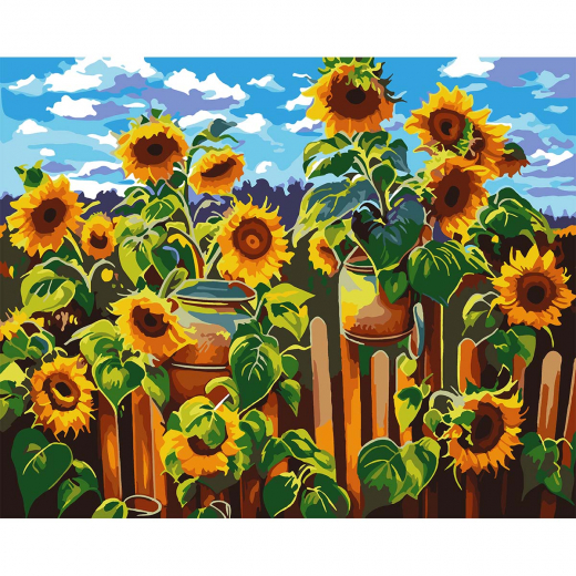 Картина за номерами SANTI "Соняшники" 40*50 см УЦІНКА! ТЕРМІН ПРИДАТНОСТІ