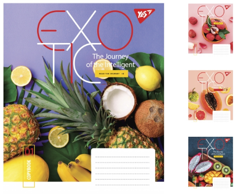 Зошит 96арк клітинка YES Exotic 766118