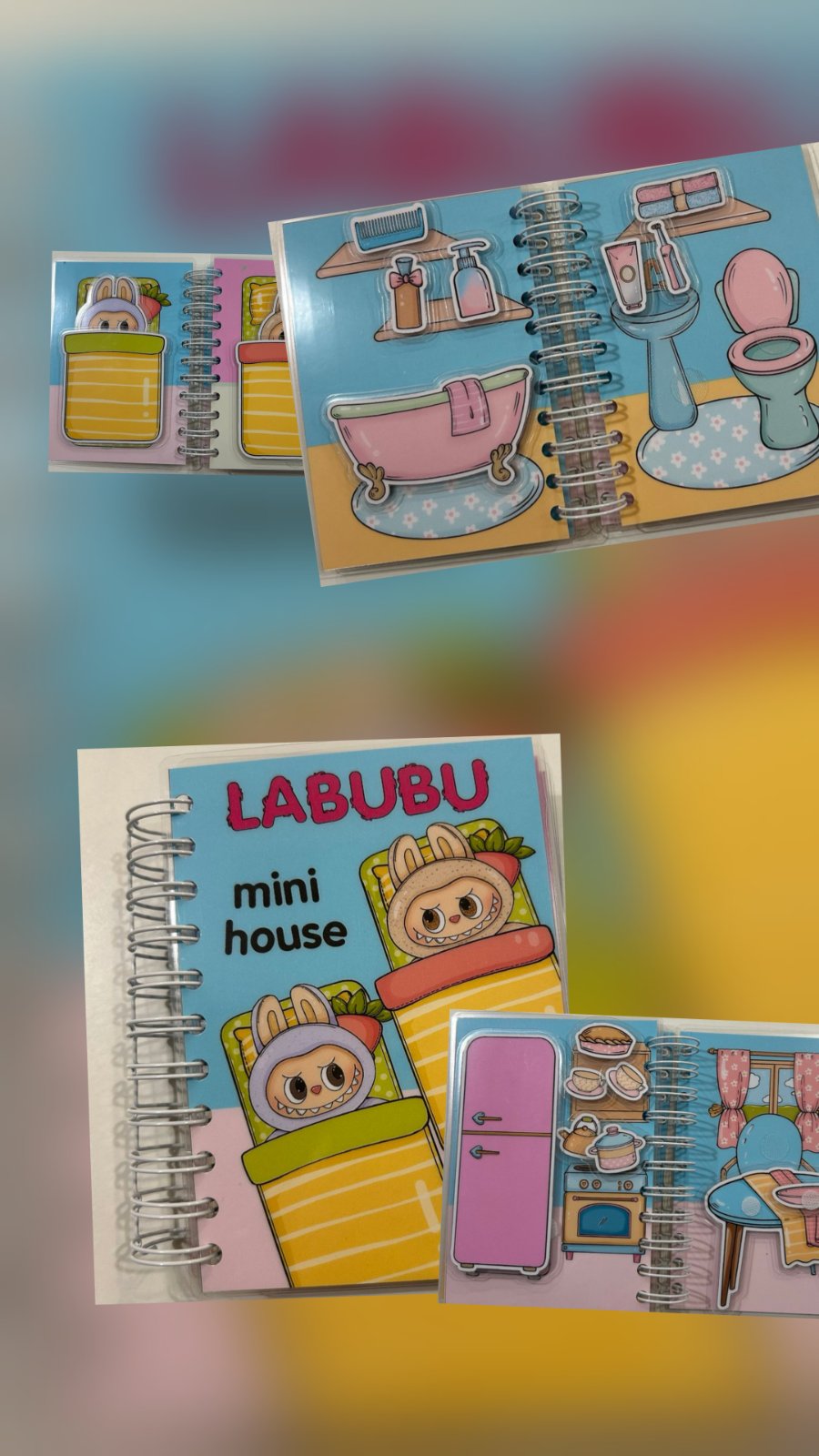 Книга LABUBU mini house на липучках А6,5 аркушів, арт. 101007