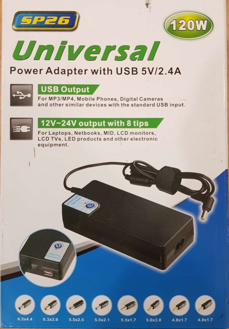 Універсальне зарядне для ноутбуків LUA, 120W