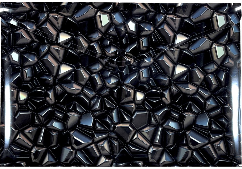 Папка-конверт А4 на кнопці з друком Metal, 180 мкм, непрозора, фактура "глянець"