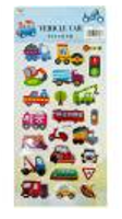 Наліпка м'яка 10*22см. серія Транспорт 6 видів, XHC-067-071