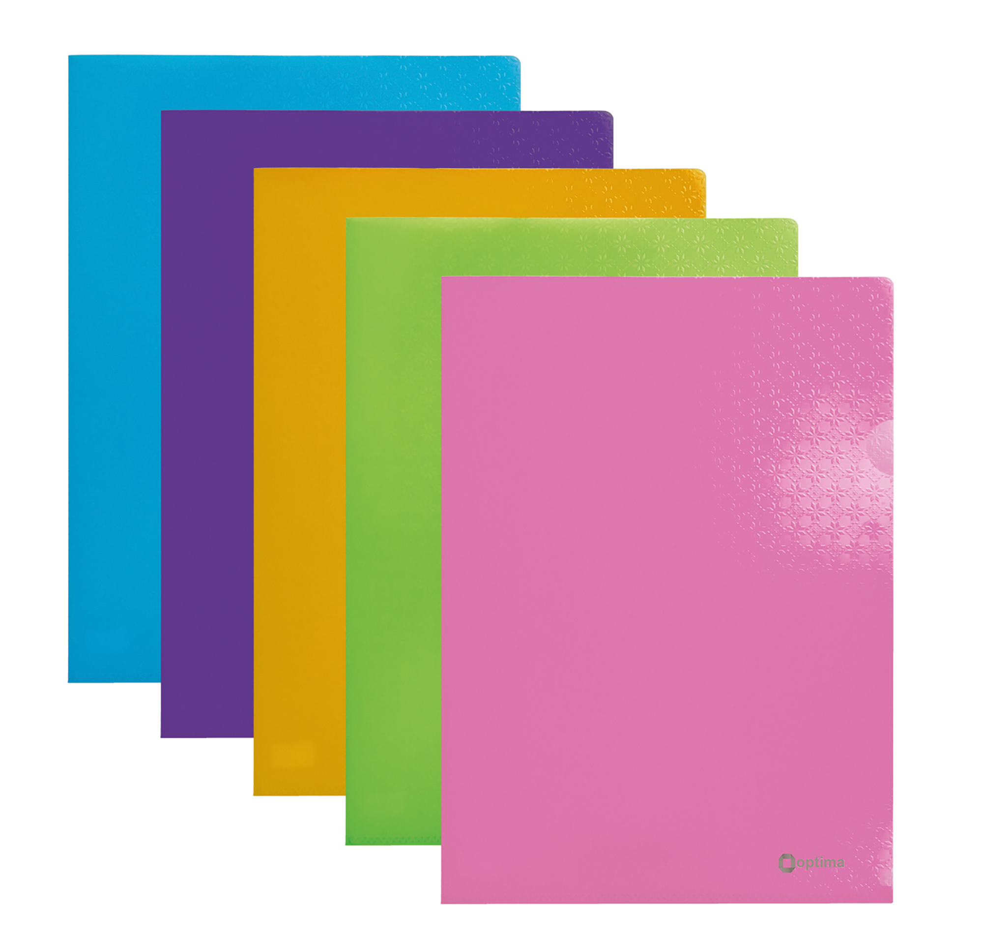 Папка-куточок А4 Optima O35120-99, 180 мкм, фактура "Вишиванка", асорті