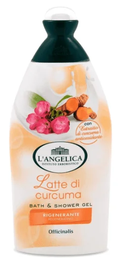 Гель для вани та душу відновлюючий для душу з молочком куркуми , 500мл L'ANGELICA Supreme Care