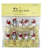 Прищіпка декоративна 10 штук з мотузкою 3 см , Котики