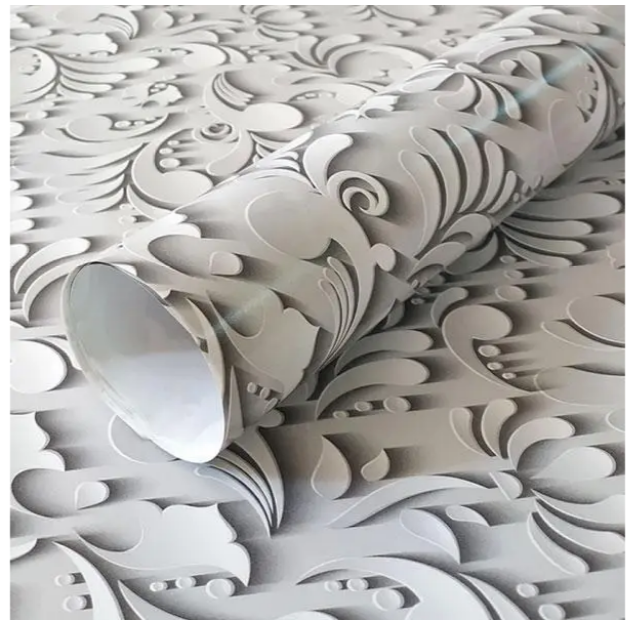 Пакувальний папір № 157 ОРНАМЕНТ 3D (чорно-білий)   700х1000 мм