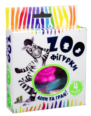 Набір для творчості 32059 (укр) "ZOO фігури", в кор-ці 14-3,2-10,8 см