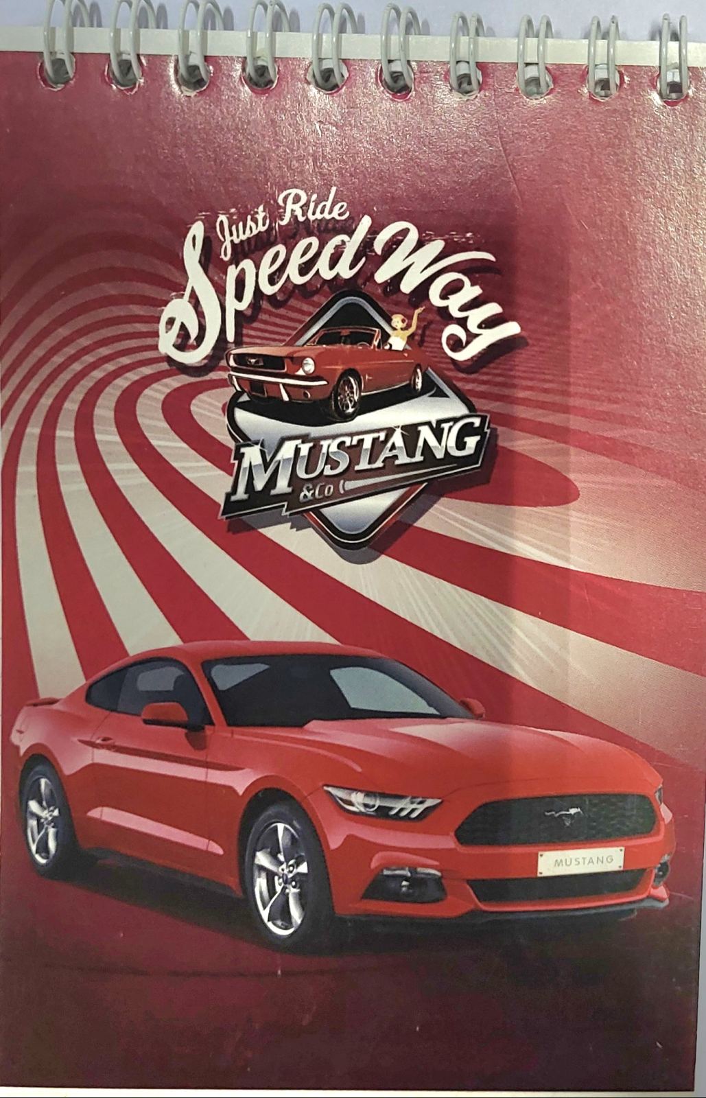 Блокнот А6 48арк Аркуш клітинка, бічна спіраль, м'яка картонна обкладинка, 1В821 Авто