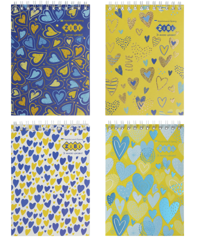 Блокнот А6 40арк. на пружині зверху PATRIOT "HEARTS" ZB.12138