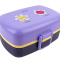 Ланчбокс для їжі. Виготовлений з харчового пластику. Розділений на два відділи, має 2 додатковій ємності, доповнений столовим приладдям. Об'єм 1150 мл. K23-180-2