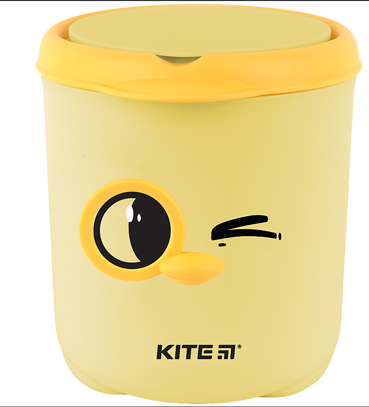 Настільний контейнер для сміття. Матеріал: пластик. Колір: жовтий K24-011-2