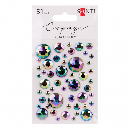 Стрази SANTI самоклеючі Chameleon max, 51 шт