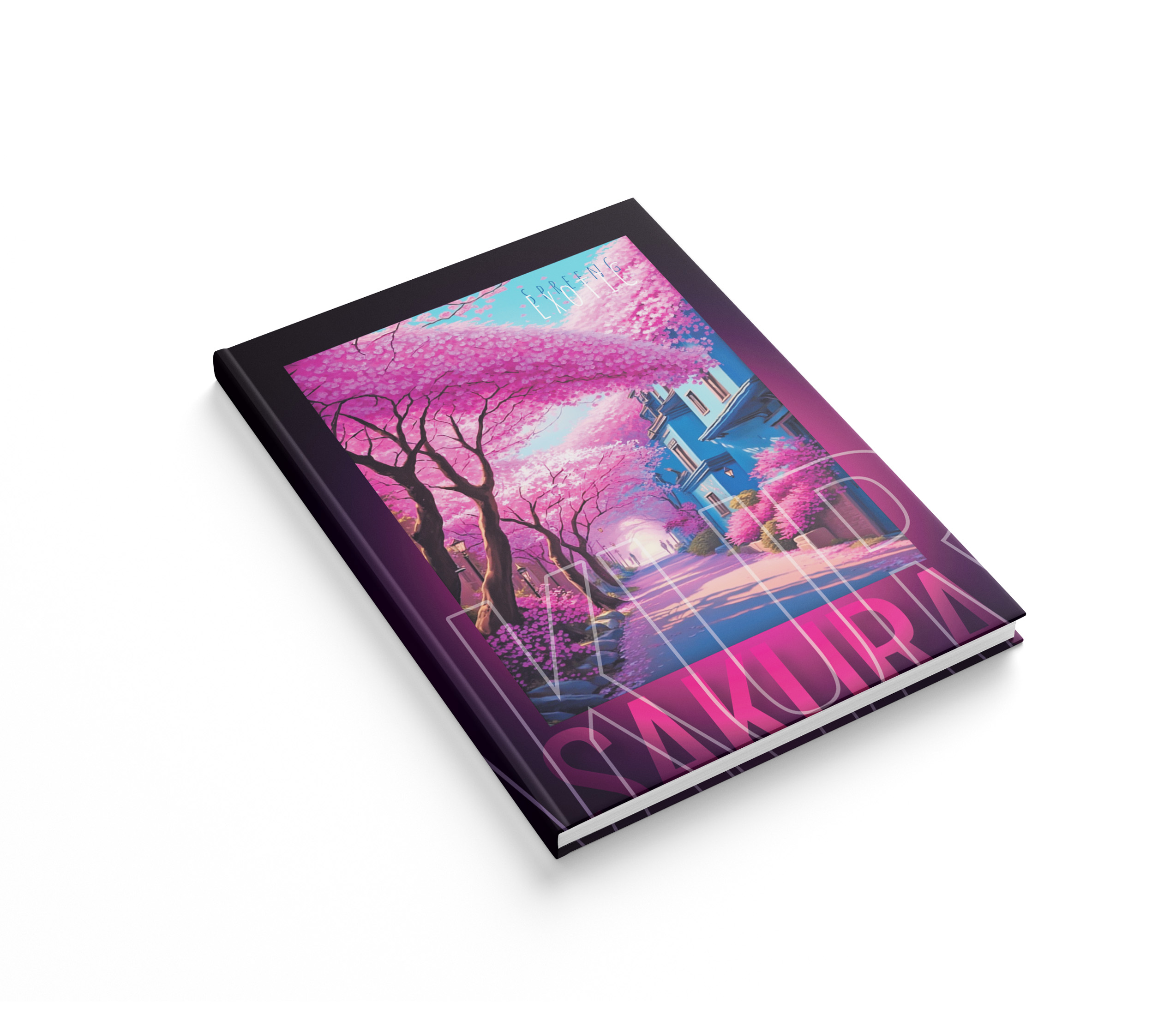 Блокнот А6, клітинка, 48 арк., ламінована тверда обкладинка, 1В2918, Сакури