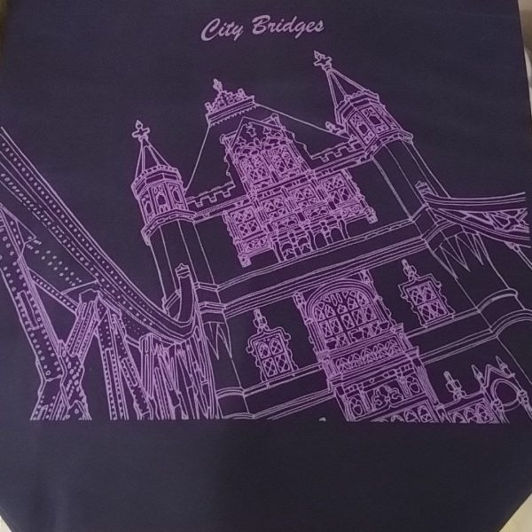 Еко- Сумка ВОХ  з ручками і блискавкою City Bridge 500-420-150; 80 гр / м кв.; Темно-синій