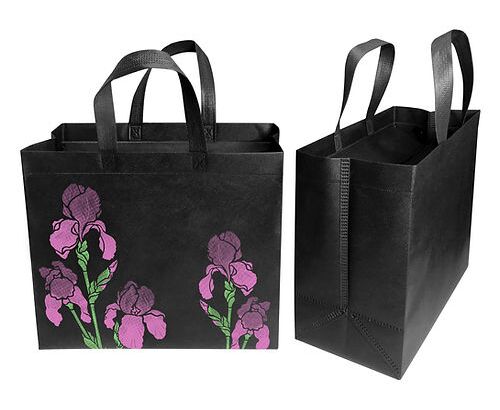 Еко- Сумка ВОХ  з ручками і блискавкою Ірис; 385-320-120; 80 гр / м кв.; Чорний