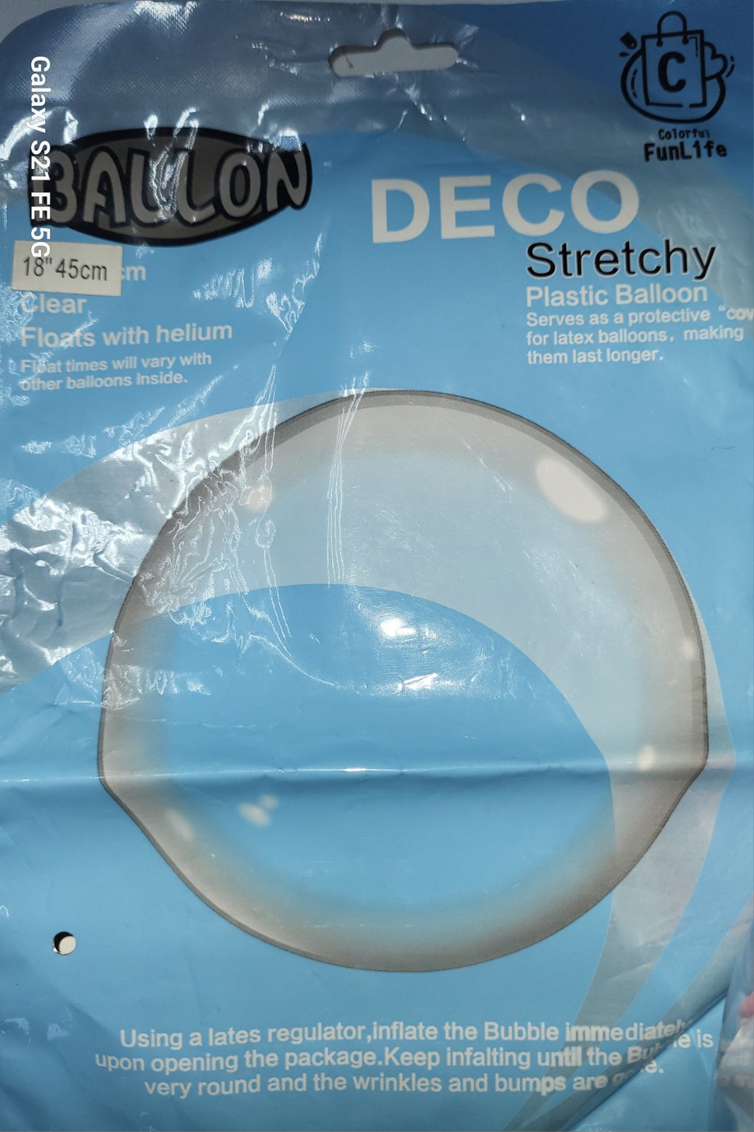 Кулька гігант для наповнення конфеті та декором 18 "45см, в індивідуальній упаковці