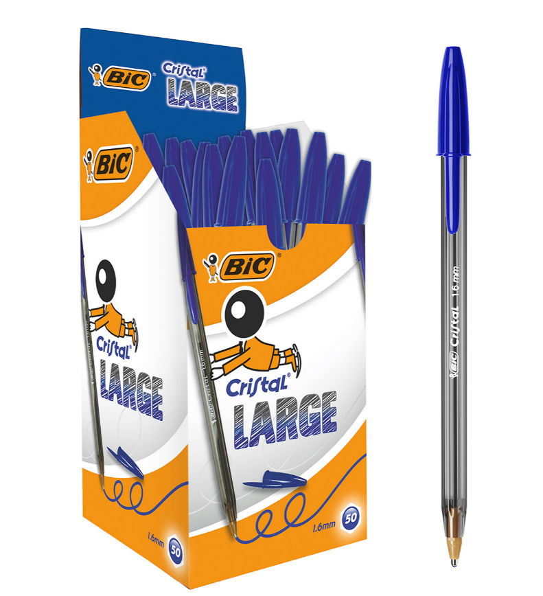 Ручка "Cristal Large", синя, 50 шт/уп bc880656