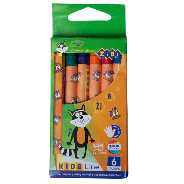 Олівці воскові, 6 кольорів, KIDS Line ZB.2480