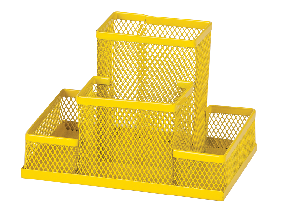 Прибор настільний ZIBI 150x100x100мм металевий, жовтий ZB.3116-08