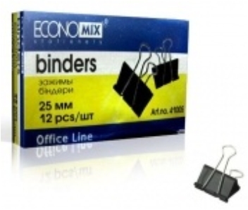 Біндер 25мм Economix чорний, E41005