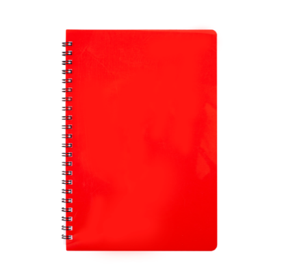 Зошит на пруж. "GLOSS" B5, 80арк.,кл., пластик.обкл., червоний BM.24552151-05