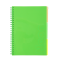 Зошит на пружині NEON, А4 (210x297), 120 арк, клітинка BM.24349911-04, 3 PVC розділювачі, PVC обкладинка, зелений