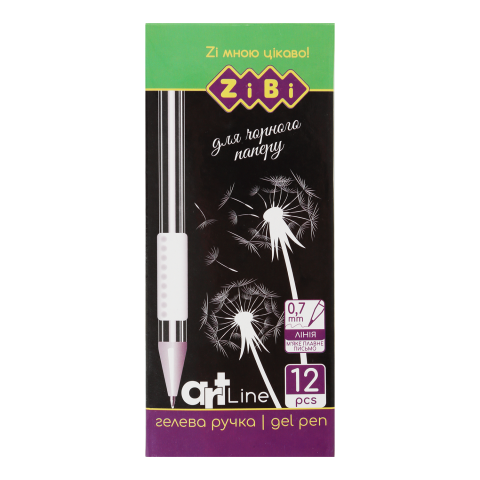 Ручка гелева, ZiBi 0,6 мм, біла ZB.2208-12