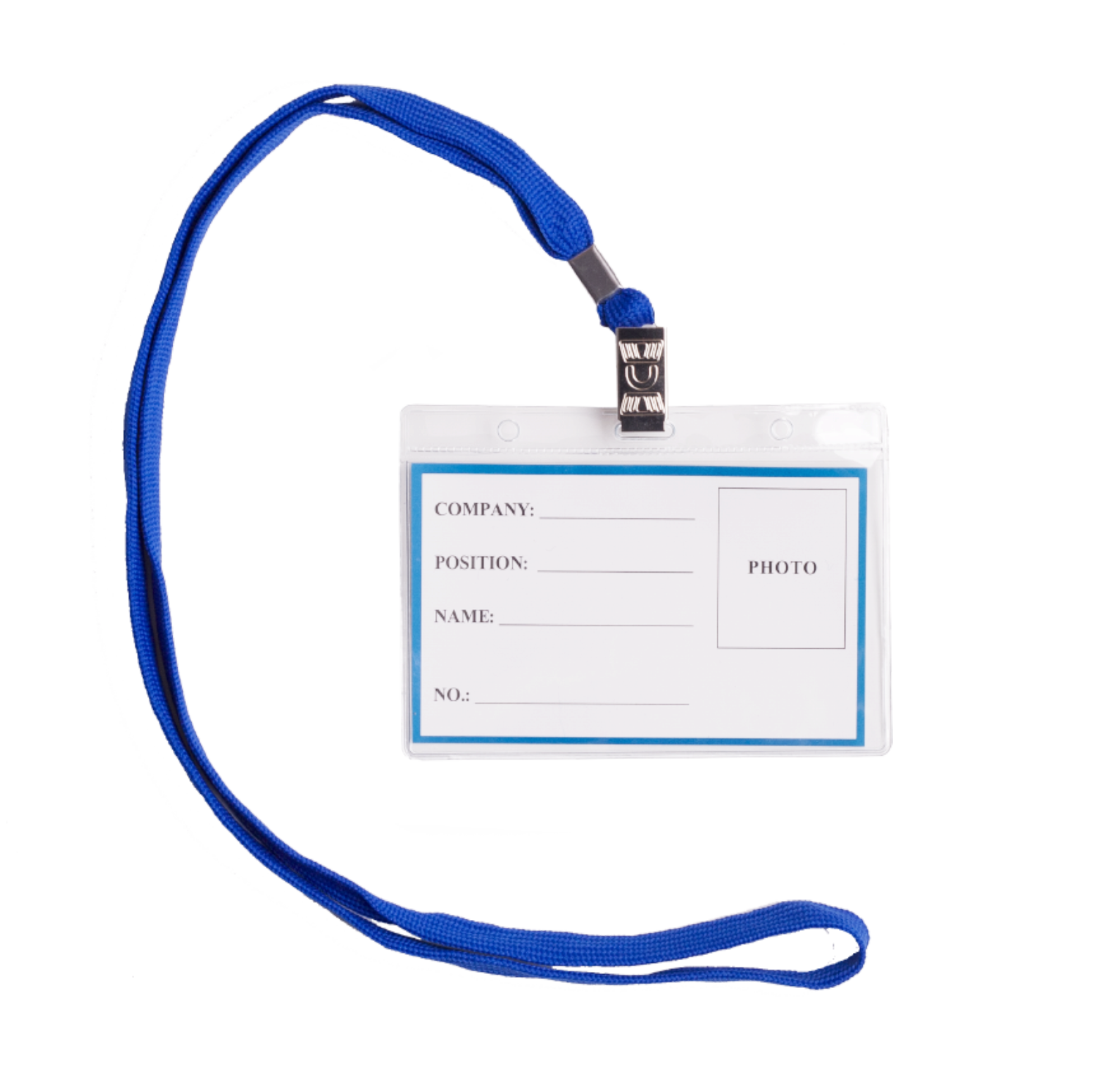 Бейдж горизонтальний зі шнурком BuroMax, BM.5411