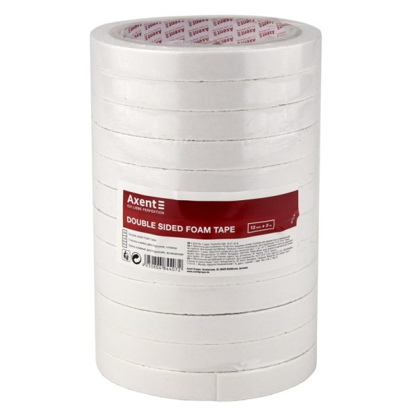Скотч двусторонній 12мм*2м Axent 3110-A спінений