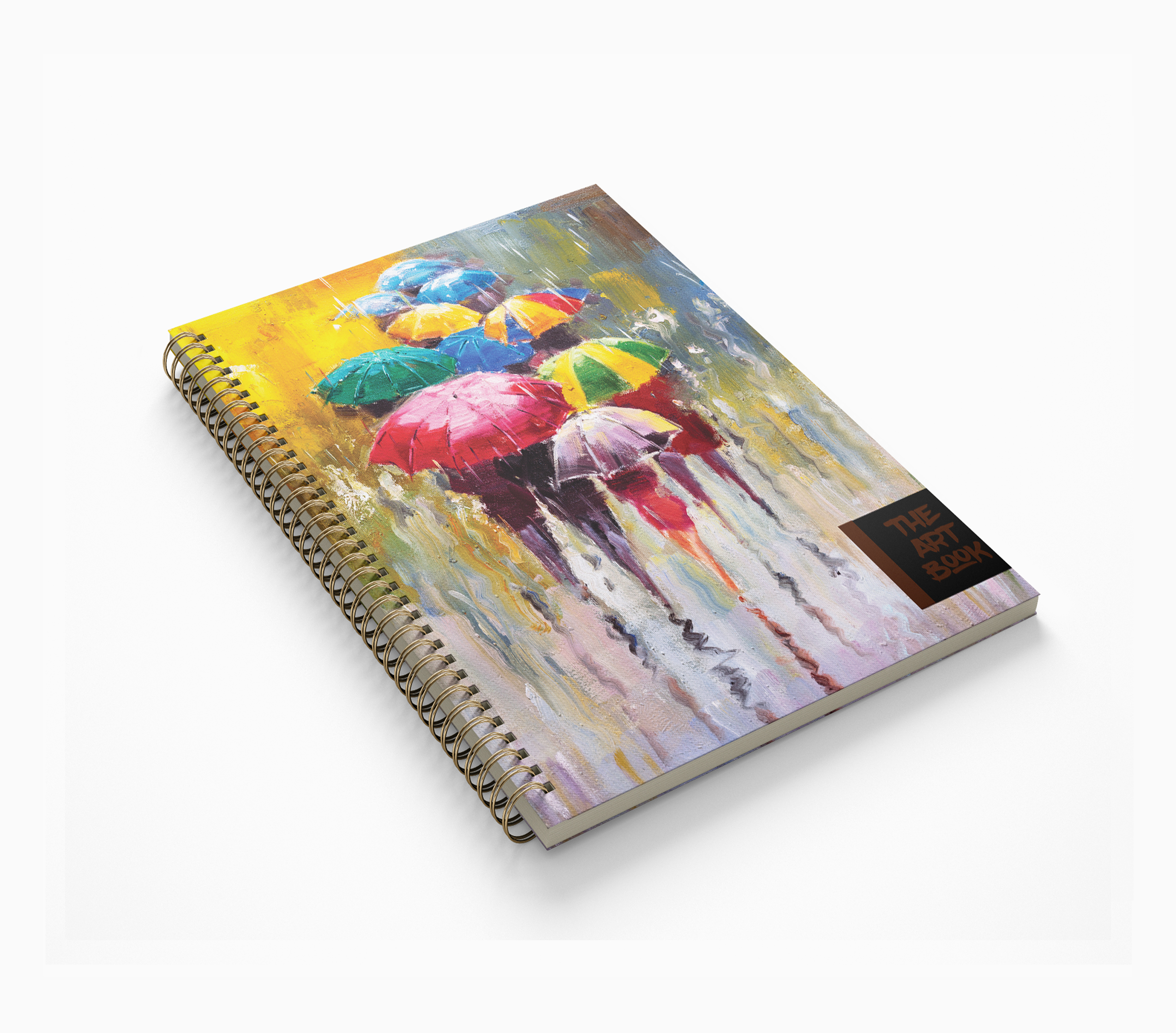 Блокнот В4 120арк клітина бокова спіраль тверда обкладинка 1B1761, Парасольки