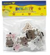 Наліпки EVA кольрові, 5гр. Ведмедики 11105