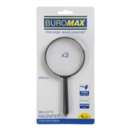 Лупа, пластик, 3X/ d90, черна BM.4315