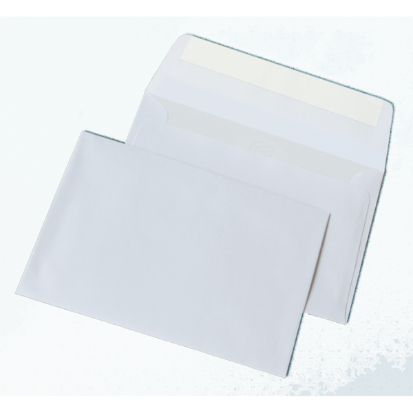 Конверт 114*162 С6 пл 75 з липким шаром білий 1040