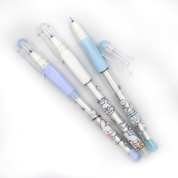 Ручка гелева  пиши-стирай  дитяча Aodemei "Rabbit" 0,38мм синя