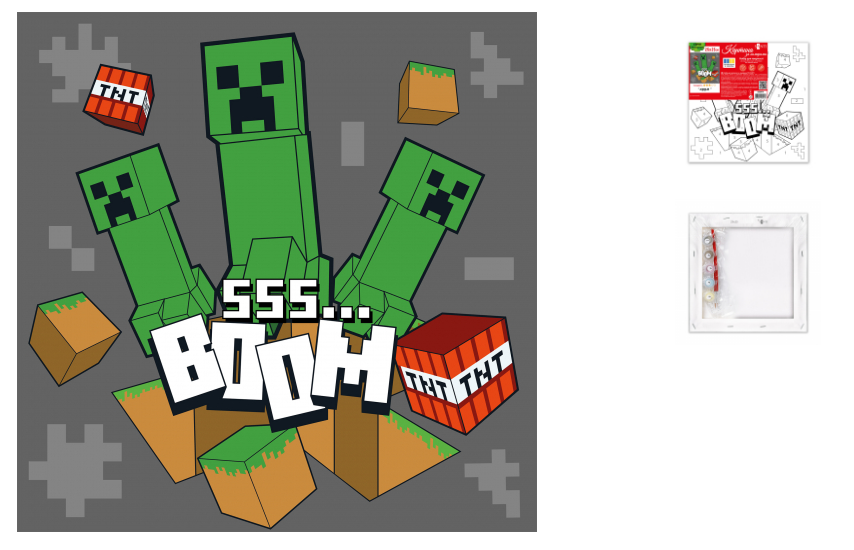 Картина за номерами SANTI "Майнкрафт. БУУМ", 25*25см 955474