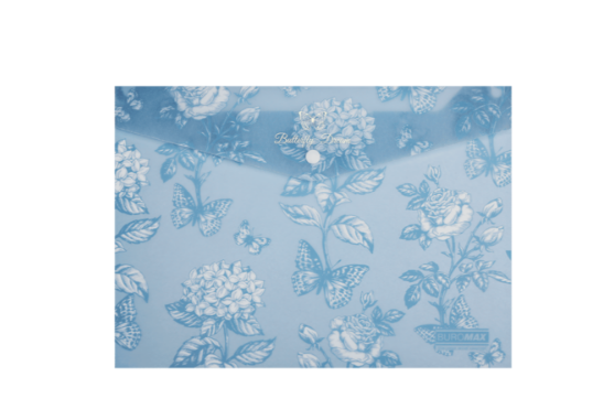 Папка конверт на кнопці ARABESKI, А4, матовий напівпрозорий, пластик, синьо-сірий BM.3943-95