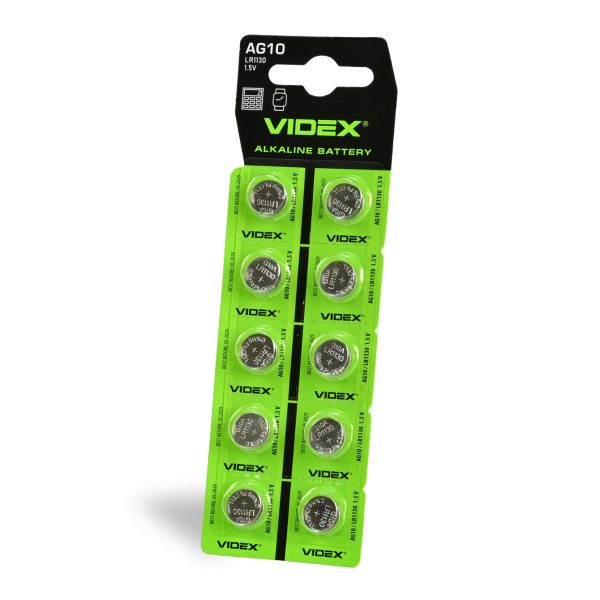 Батарейка годинникова Videx AG10/LR1130 BLISTER CARD 1 шт