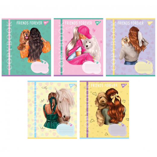 Зошит 18арк клітинка YES 766969 Friends forever